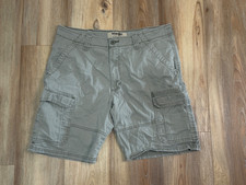 Title: Wrangler Authentics Mens Size 36 Grey Cargo Shorts Stretch Comfort Flat F