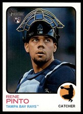 2022 Topps Heritage High Number Rene Pinto Rookie Tampa Bay Rays #667