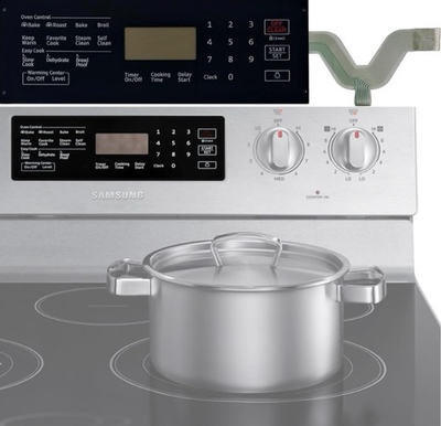 #ad DG34 00030A Range Membrane Switch Touchpad Overlay For Samsung Stove Oven $39.49