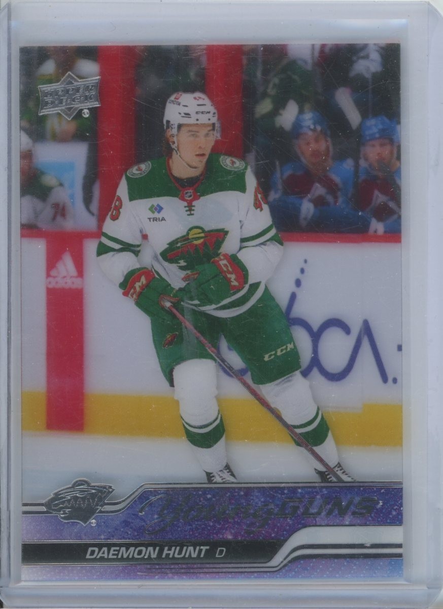 2023-24 Upper Deck Young Guns Clear Cut Parallel #494 Daemon Hunt RC