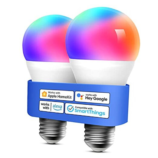 Smart Light Bulb, Smart WiFi LED Bulbs Compatible with Apple HomeKit, Siri,