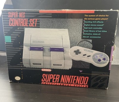 Original Nintendo SNES Super Nintendo Control Set Box & Insert, And Cables Only