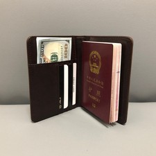 Passport Holder Travel Wallet Crazy Horse Genuine Leather Card Cover Protector