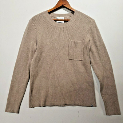 Figs Womens Off Shift Sweater S Beige/Tan Small