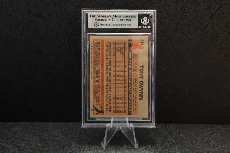 Tony Gwynn 1983 Topps 482 RC BGS 8.5 & 签名索引卡 💥 新秀 签名 批量 — 第 4/4 张图片