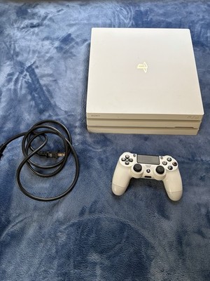 Sony PS4 Pro 1TB Glacier White Model CUH-7015B + Controller - LOUD FAN