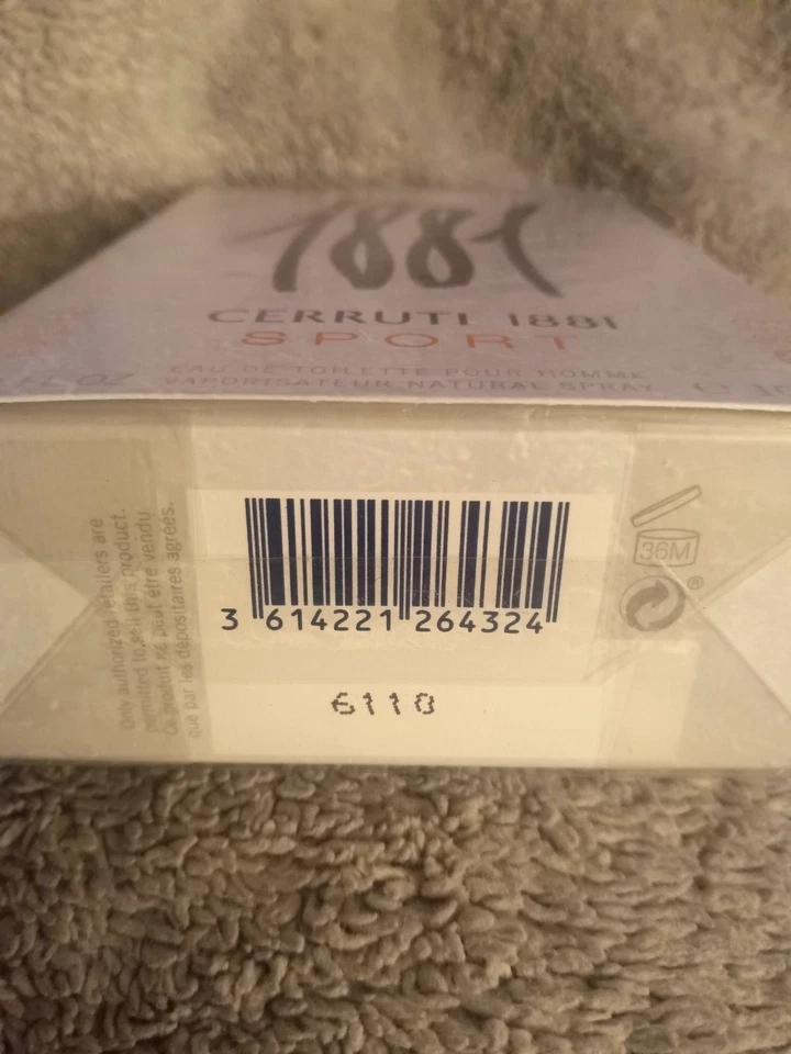 Cerruti 1881 Sport Pour Homme Eau de Toilette Spray 3,4 oz-100 ml Nuevo y Sellado Foto 2 de 2