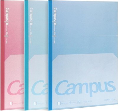KOKUYO Campus Composition Kimochii Notebook, 3 Pack Feels Blue/Green/Pink 