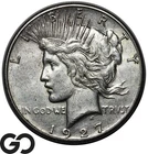 1927-S Peace Dollar, Choice AU++/Unc Tougher Date San Francisco Issue