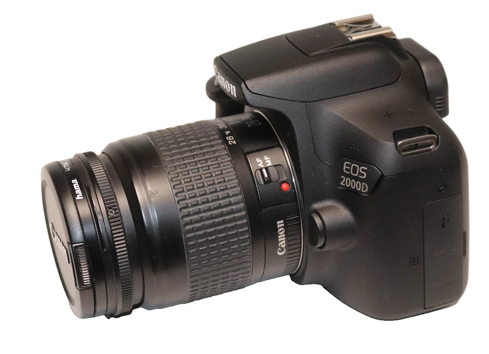 Canon EOS 2000D 24.2MP, Live View, WiFi schwarz EF 28-80mm mit Zubehörpaket - Bild 2 von 4