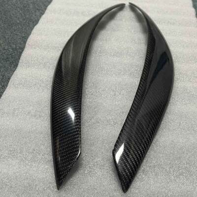 Carbon Fiber Headlight Eyelid Eyebrow Cover Trim for Toyota Alphard 2006-2008