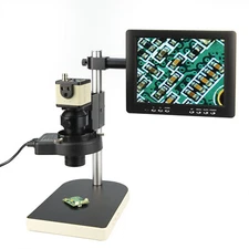 Phone Repair Electronic Digital Microscope LED Industrial Camera  8 Inch Screen 