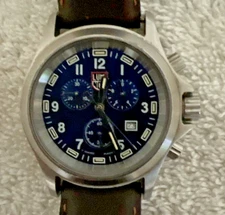 CLASSIC LUMINOX SERIES 800 CHRONOGRAPH MBM H3 FIELD DRESS WATCH BLUE WATCH