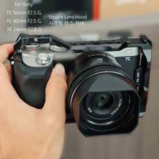 fit for Sony FE 40mm F2.5 G FE 50mm F2.5 G FE 24mm F2.8 G Metal Square Lens Hood