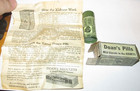 VINTAGE PACKAGE DOAN'S PILLS MEDICAL MEDICINE BOX TIN & PAPERWORK KIDNEYS — photo 1