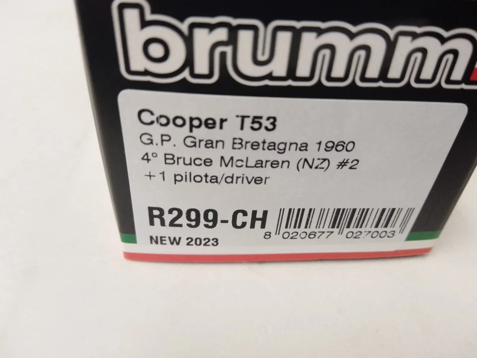 Brumm Cooper T53 #2 Bruce Mclaren British GP 1960 1/43 R299-CH - Immagine 2 di 2
