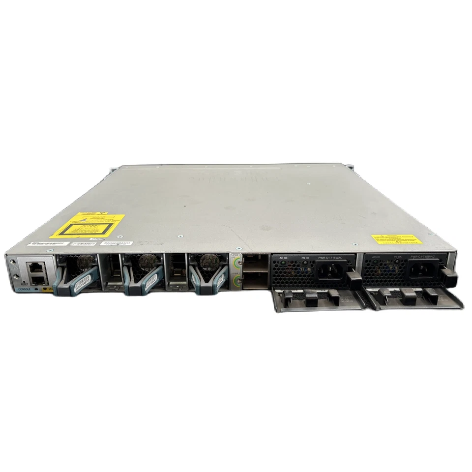 Cisco WS-C3850-24P-S Switch 48-Port PoE+ w/NM-4-1G & (2)1100W PSU - Image 2 of 4
