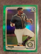 2020 Bowman Chrome Robert Puason Oakland A's True Green Prospect Ref /99 💎