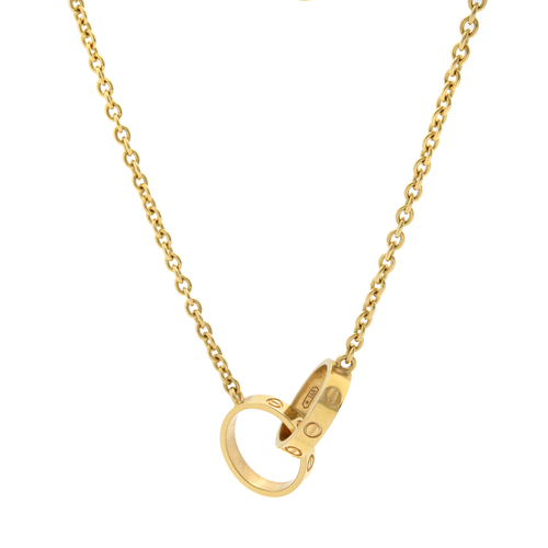 Cartier Love Interlocking Necklace 18K 