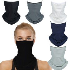 Men Women Neck Gaiter with Ear Loops Cooling Face Mask Sun UV Protection Bandana