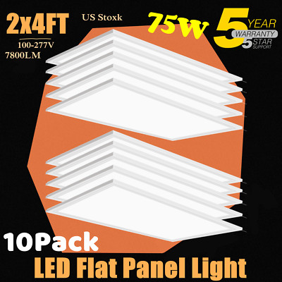 2/4/6/8/10/12PC 2x4FT LED Flat Panel Light Fixture Drop Ceiling Shop Office Lamp