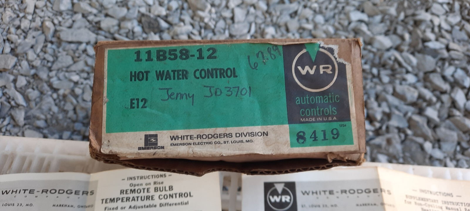 Water Rodgers NEW WHITE-RODGERS 11B58-12 HOT WATER CONTROL E12 TWO (2) 8419 | eBay