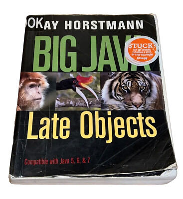 Big Java: Late Objects First Edition By Cay S. Horstmann - Textbook ...