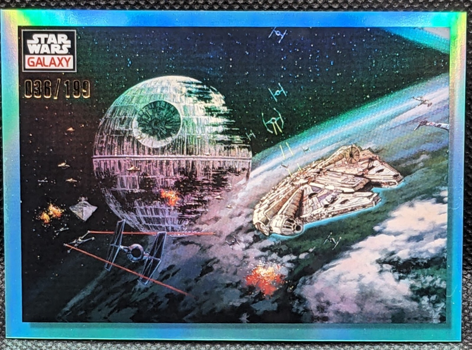 2023 Topps Chrome Star Wars Galaxy Aqua Refractor BATTLE OF ENDOR 036/199