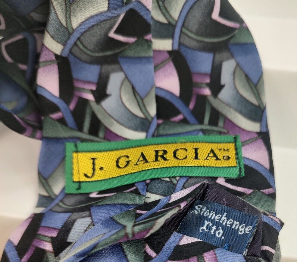 Jerry Garcia Necktie Rare Print 57 x 3 3/4 Stonehenge LTD Made In The U.S.A. image 5