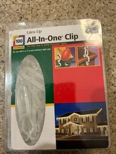 Lites Up Christmas All-In-One C7 C9 Clips, 100-ct NEW IN PACKAGE