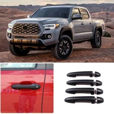 For Toyota Tacoma 2015-2022 Exterior Handle Trim Cover ABS Matte Black 8PCS