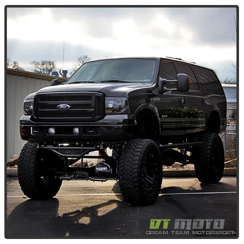 Faros proyectores LED halo superduty negros 2005 2006 2007 Ford F250/F350/F450 Foto 2 de 4