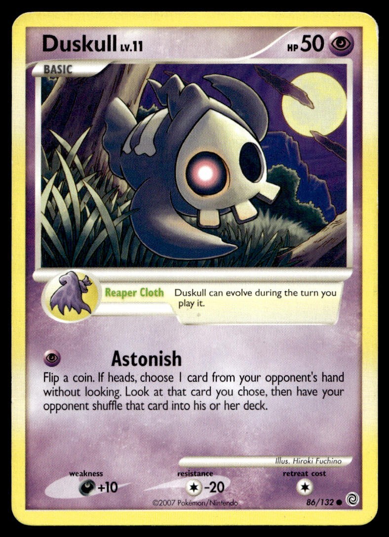 Duskull 86/132 Pokemon Card Secret Wonders Common 50 HP Near Mint F6