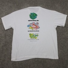 Vintage WWF Shirt Mens 2XL XXL White World Wresting Federation Promo Tee 1995 US