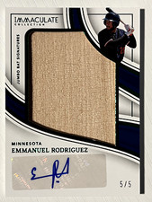 Emmanuel Rodriguez 2023 Panini Immaculate Collection Jumbo Bat Auto 5/5 Twins