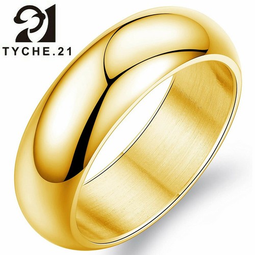 Mens Womens Silver Gold Plain Wedding Ring Band Stainless Steel 6mm Size 6-12 - Picture 8 of 8