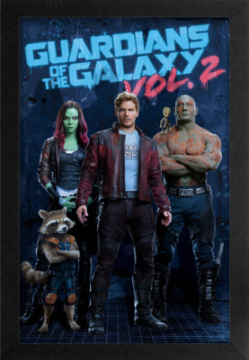 GUARDIANS OF THE GALAXY VOL. 2 POSTER 13x19 FRAMED GELCOAT MARVEL