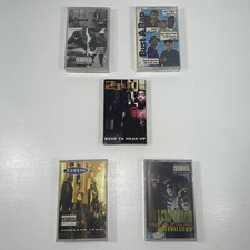 HIP-HOP RAP LOT OF 5 CASSETTES Tupac 2pac Schooly D DRS Da Lenchmob Ice Cub