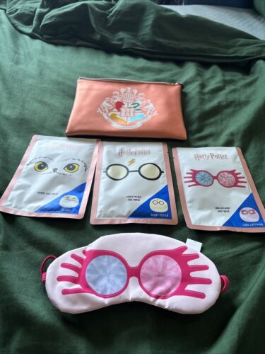 Harry Potter Face Masks, Hewing, Harry Potter & Luna, Eye Mask & Toiletries Bag
