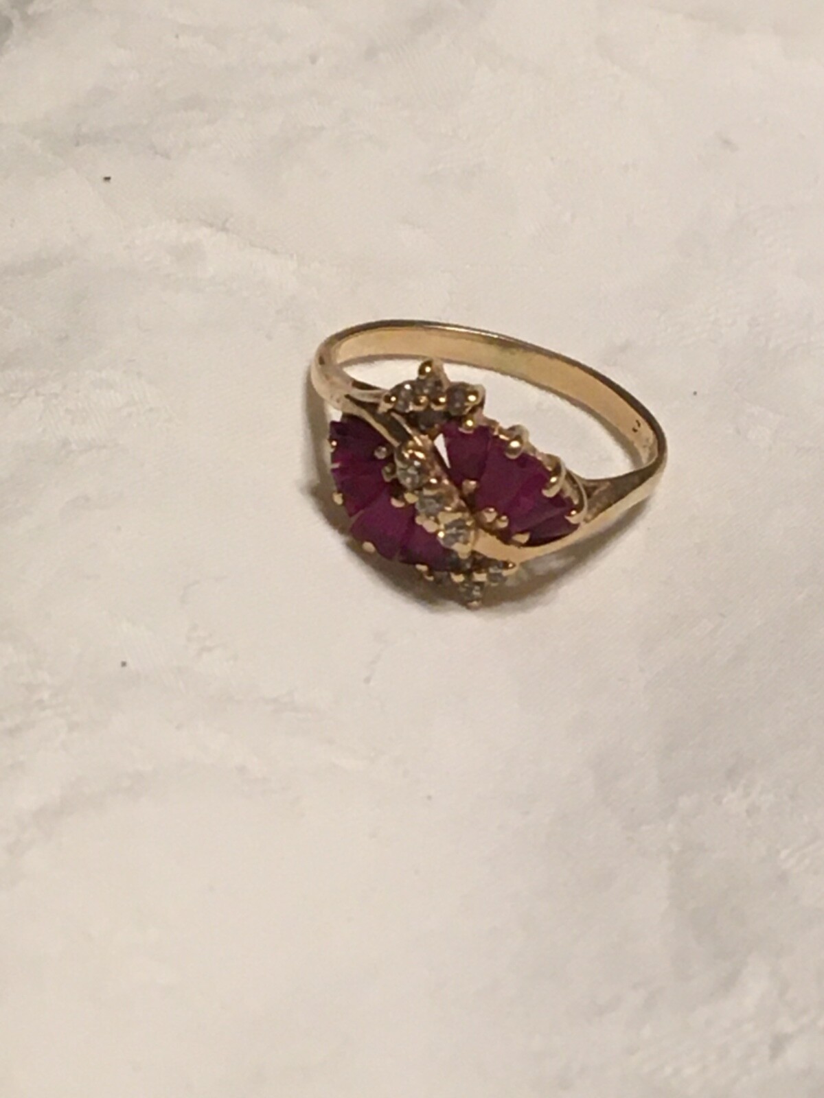 Ruby & Diamond, Gold Ring - image 2
