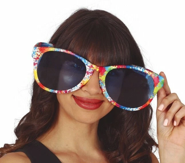 The Rubber Plantation™ Lunettes Géantes Unisexe Cadre Multicolore 26cm - Photo 1/1