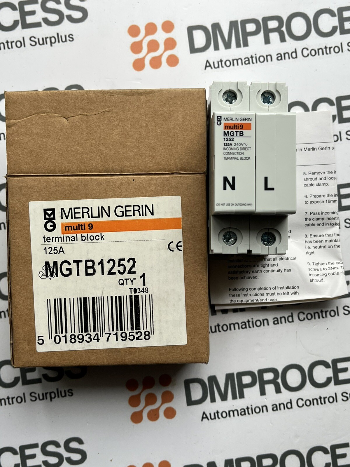 Merlin Gerin MGTB1252 Double pole  Multi 9 125A Terminal Block
