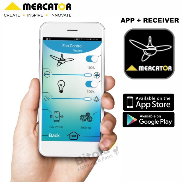 Mercator Frm72a Universal Smart Bluetooth Ceiling Fan Remote