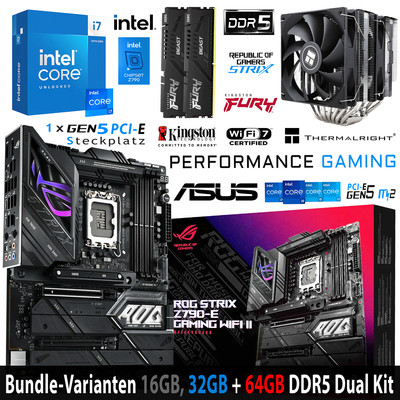 PC Bundle - Intel i7 14700K ASUS ROG Strix Z790-E Gaming II mit 16, 32 und 64GB