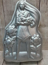 Vintage Wilton Disney Pocahontas Cake Pan Aluminum Baking Birthday 1995