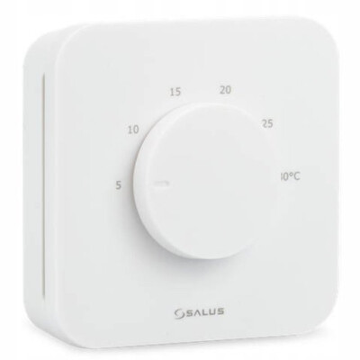 SALUS HTR230 230V elektronischer Raumthermostat, Temperaturregler mit Drehregler