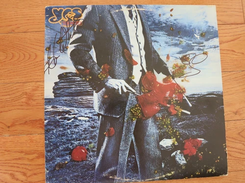 Yes band signed LP coa + Exact Proof! Rick Wakeman Alan White autographed album