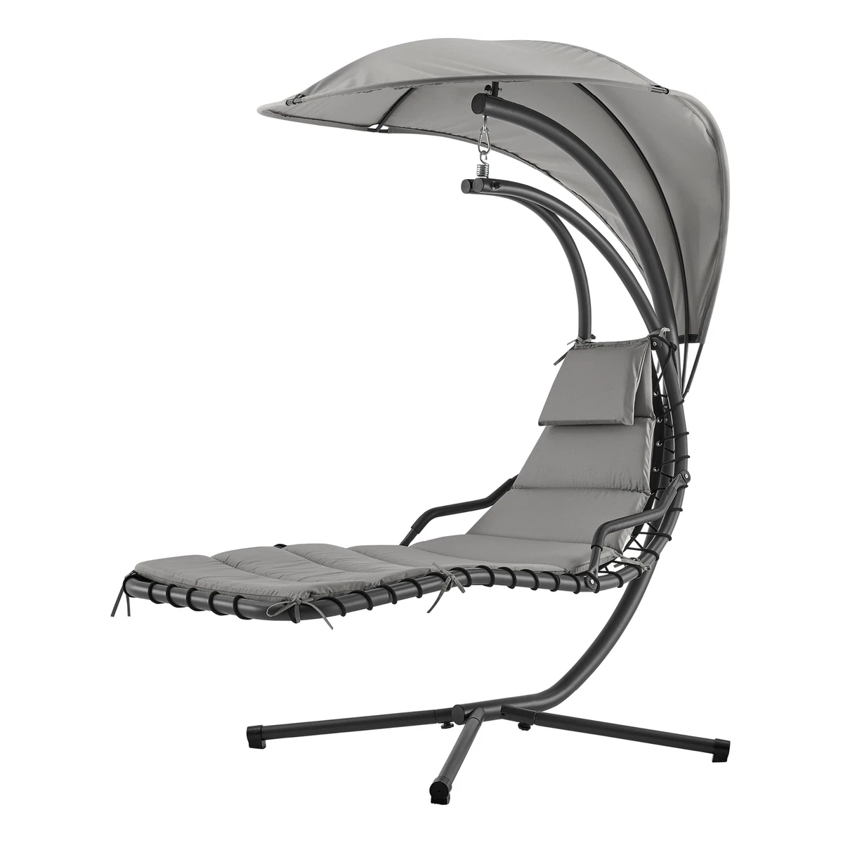 Outdoor Hanging Lounger Sun Hammock Chair Garden Swing with Arc