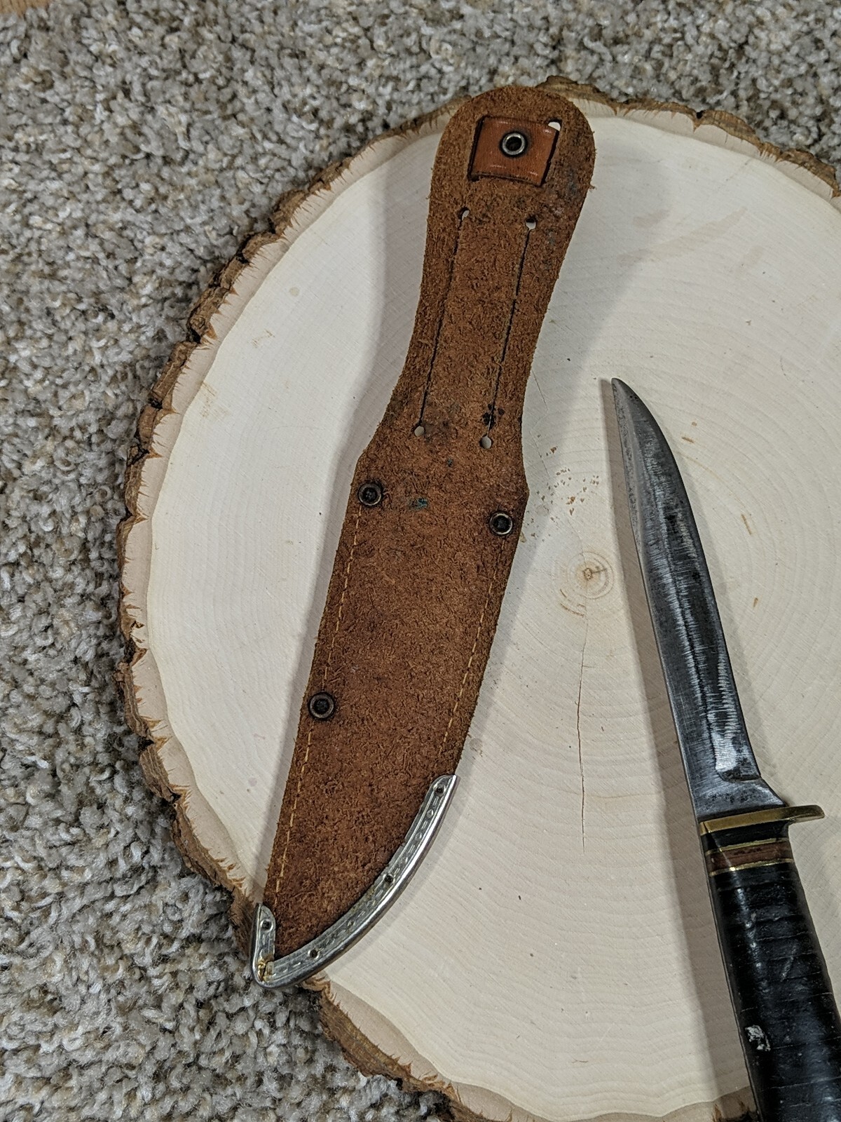 Vintage Western Knife Boulder Colorado Leather Handle Hunting Knife 8” Fixed eBay