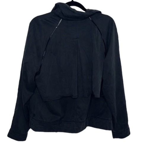 Lululemon Soft Summer Black Asymmetrical Zip Lightweight Vent Jacket NO SIZE - Picture 7 of 8